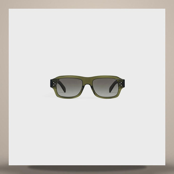 CELINE Black Frame Acetate Transparent Khaki 61 Sunglasses 4S327CPLB 15KT