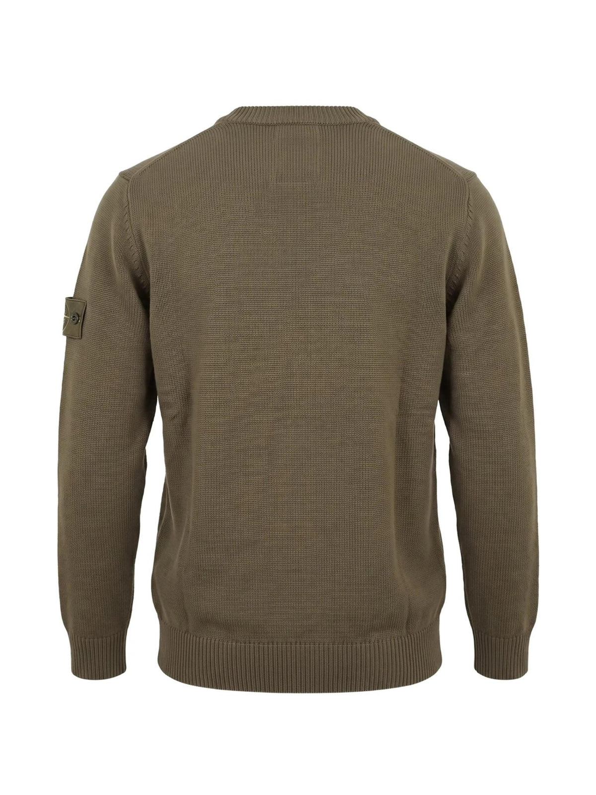 STONE ISLAND Wool Round Neck Knit Sweater Black Men’s