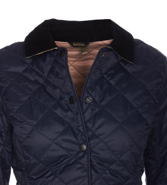 Barbour Deveron Quilted Jacket for Women LQU1012 NY71 NAVY PALE PINK DOM