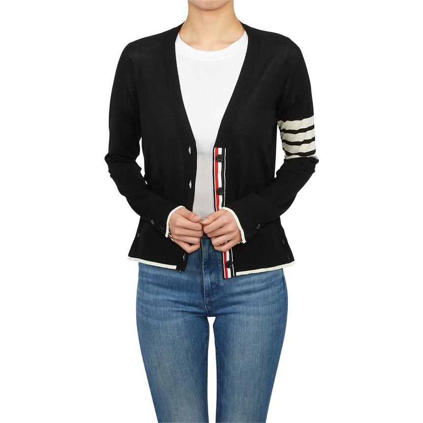 THOM BROWNE Women’s Wool Knit Cardigan FKC334D Y1014 001