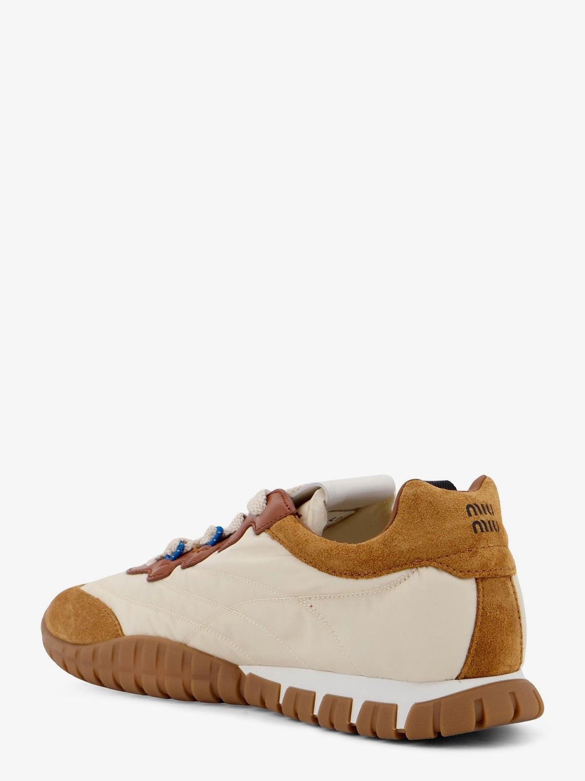 Miu Miu White Leather Low-Top Sneakers