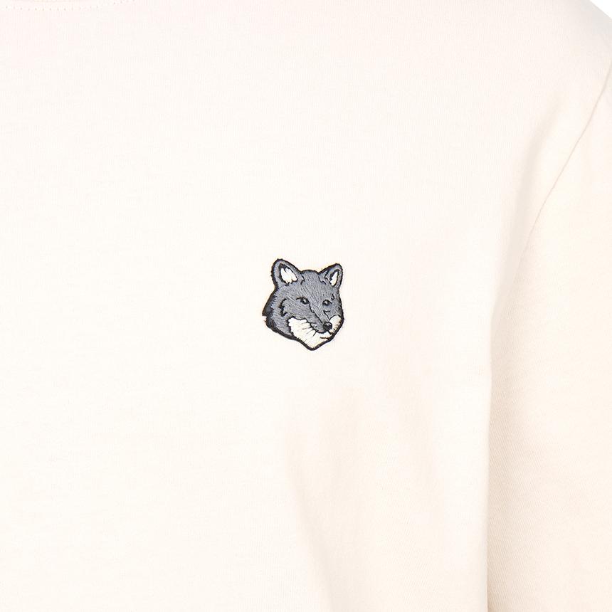 Maison Kitsune Fox Head Logo Men’s Short Sleeve T-Shirt White Cotton