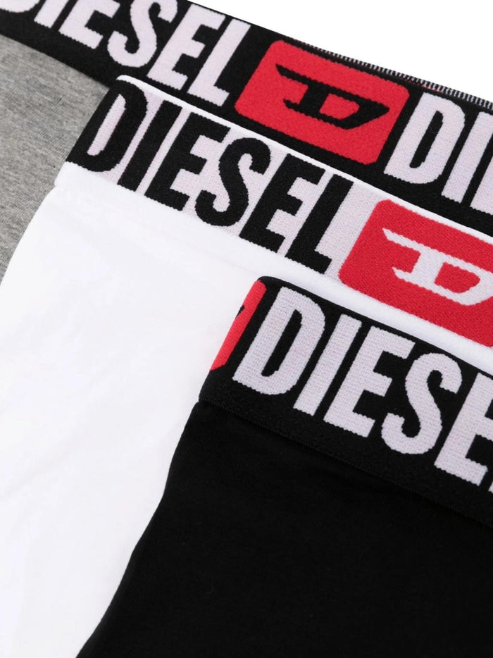 DIESEL Men’s 3-Pack Boxer Briefs UMBXDAMIEN Black Cotton Underwear