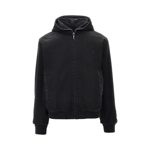 GUCCI Zip-Up Jacket Black Cotton Blend