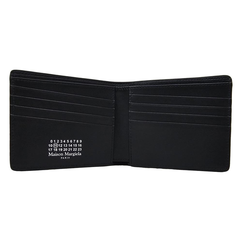 Maison Margiela Stitch Leather Bifold Wallet Black