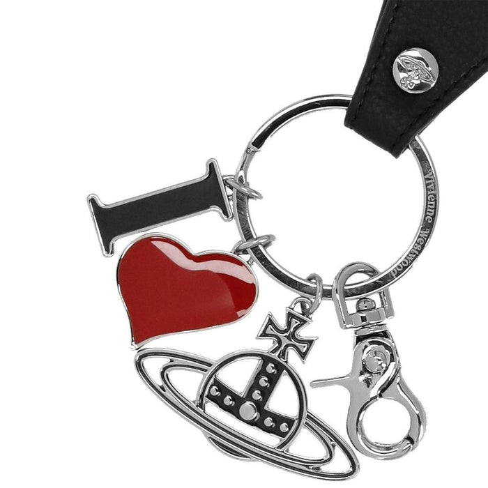 Vivienne Westwood I Love Orb Keyring Black Keychain Accessory