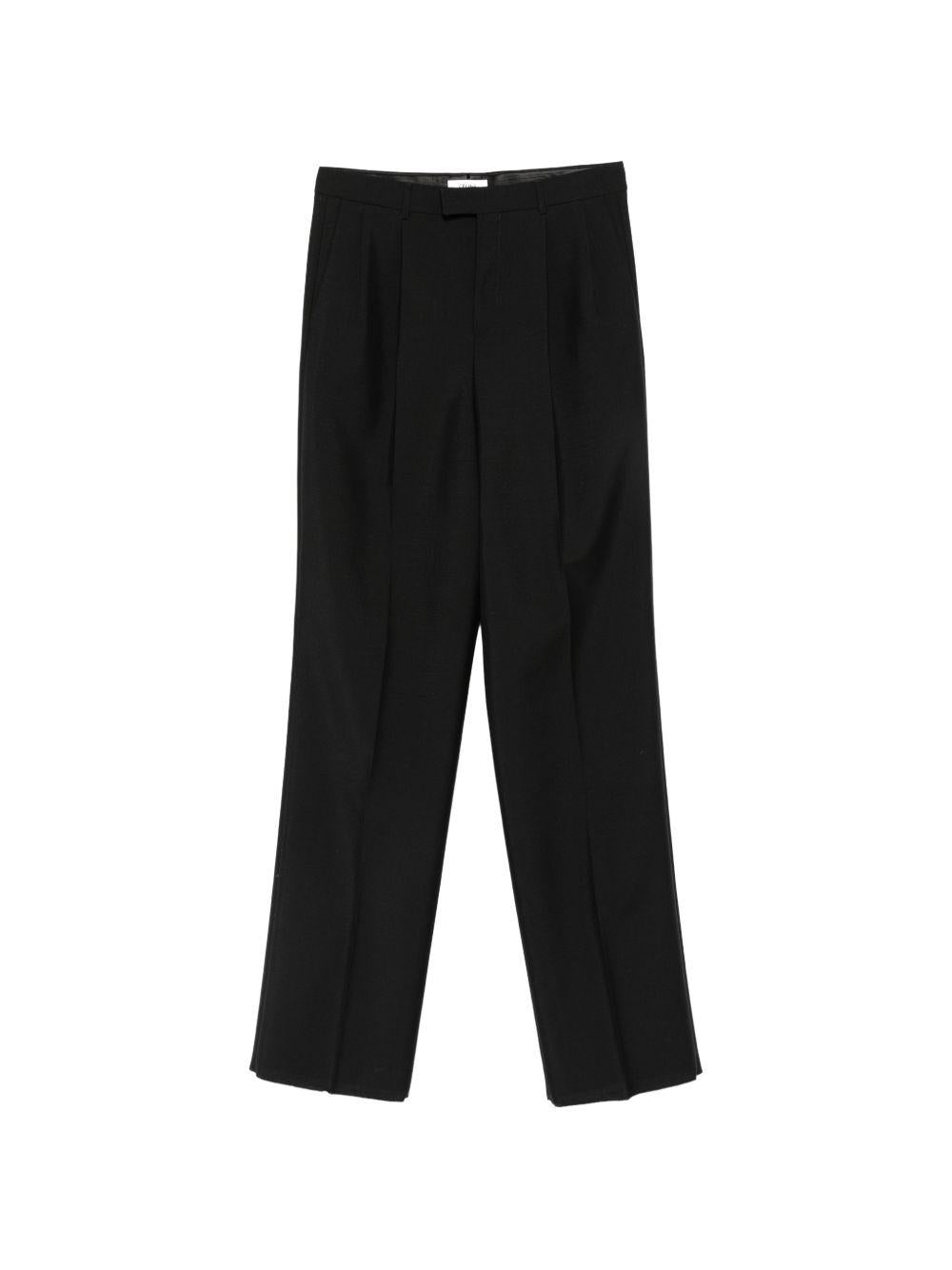 CELINE Black Wool Tailored Suit Pants
