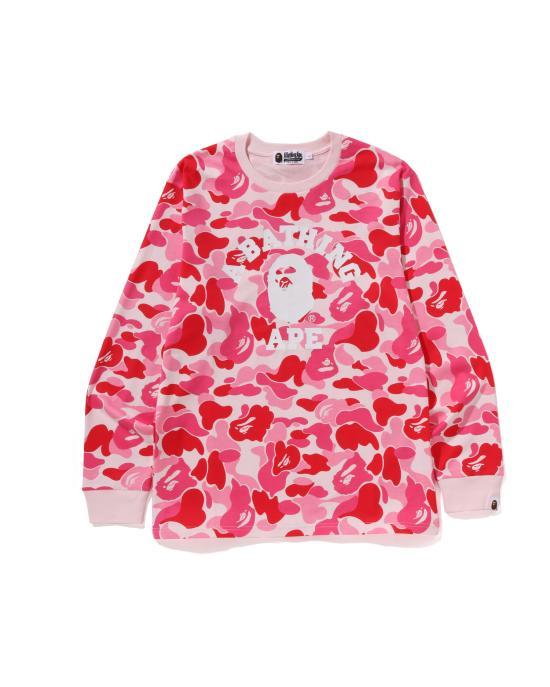 BAPE Pink Long Sleeve Sweatshirt 0ZXLTM006111 PPKX