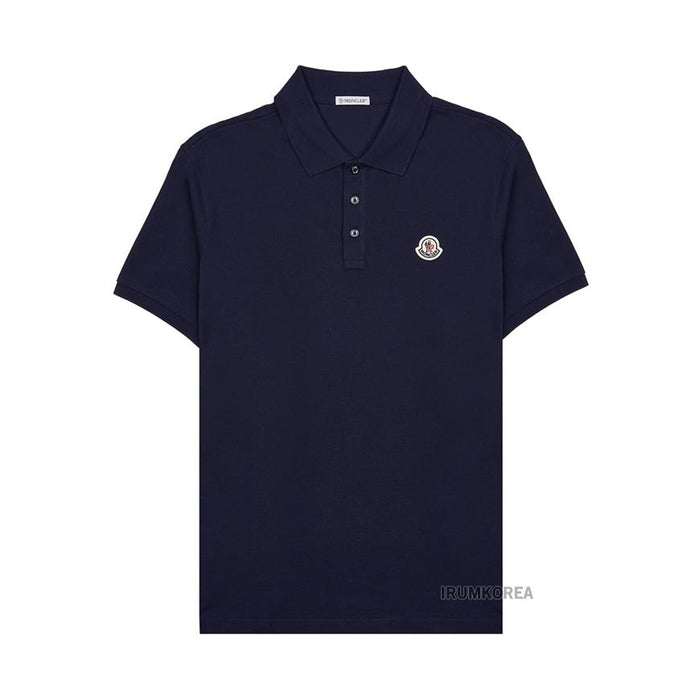 Moncler Women’s Logo Patch Polo T-Shirt White Cotton