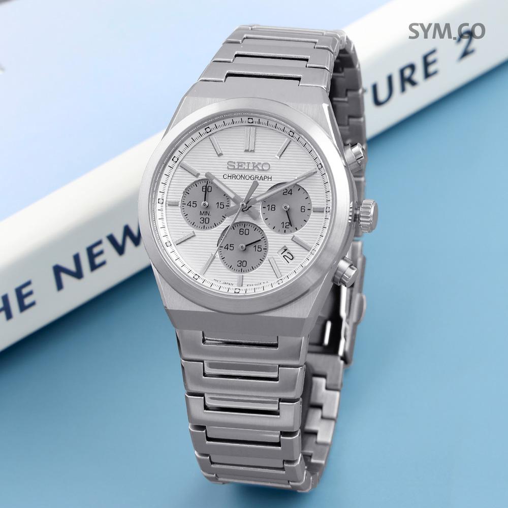 Seiko Sapphire Chronograph Genta Classic Casual Men’s Metal Watch SSB451P1