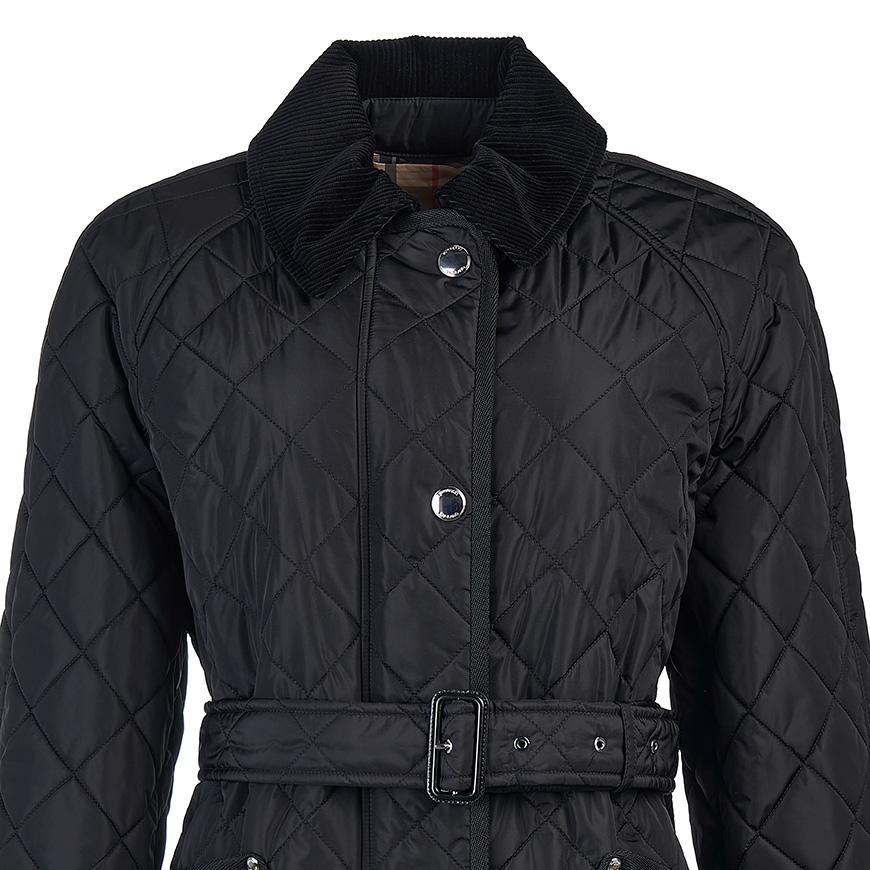 BURBERRY Women’s Diamond Quilted Belted Jacket 8071843 W PENSTON A1189