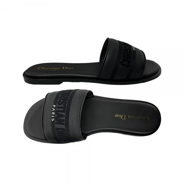 DIOR Dway Mule Slide Sandals Black