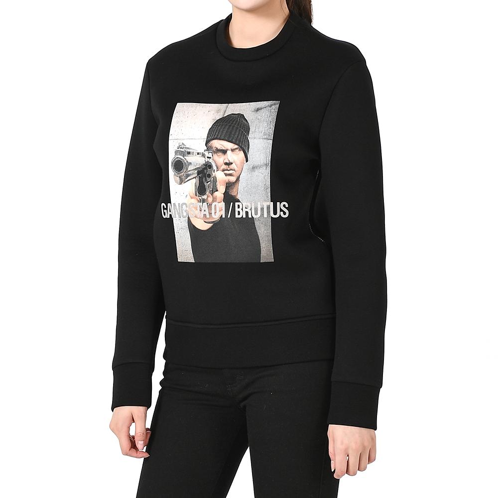 Neil Barrett Gangster Brutus Neoprene Black Sweatshirt