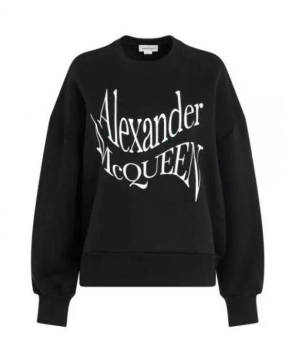 Alexander Mcqueen Logo Crewneck Sweatshirt for Women 781418 QZALW 0901