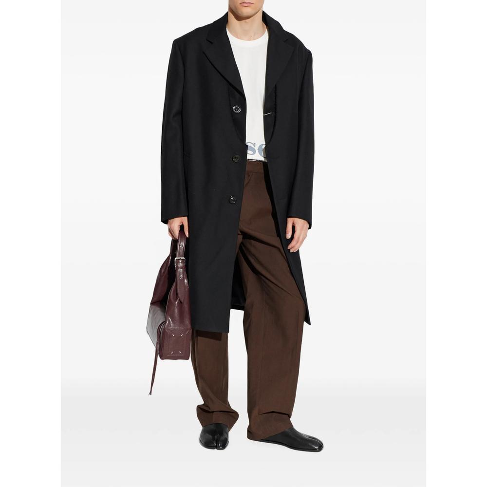 Maison Margiela Black Leather Slip-On Loafers for Men