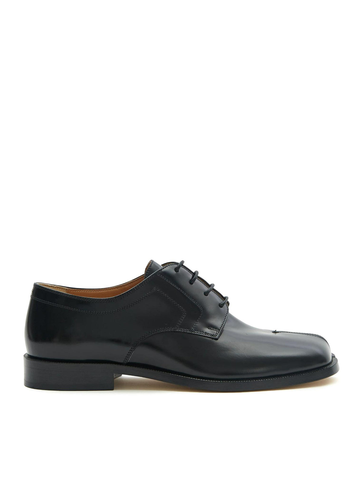 Maison Margiela Black Leather Derby Shoes for Men