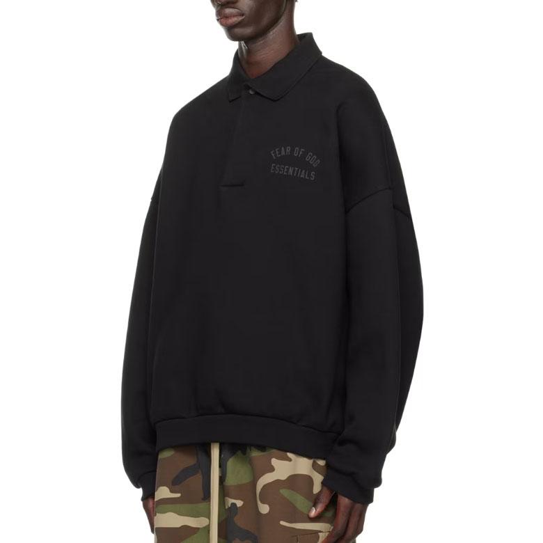 Fear of God Essentials Logo Single Button PK Polo Shirt 192BT244390F 001