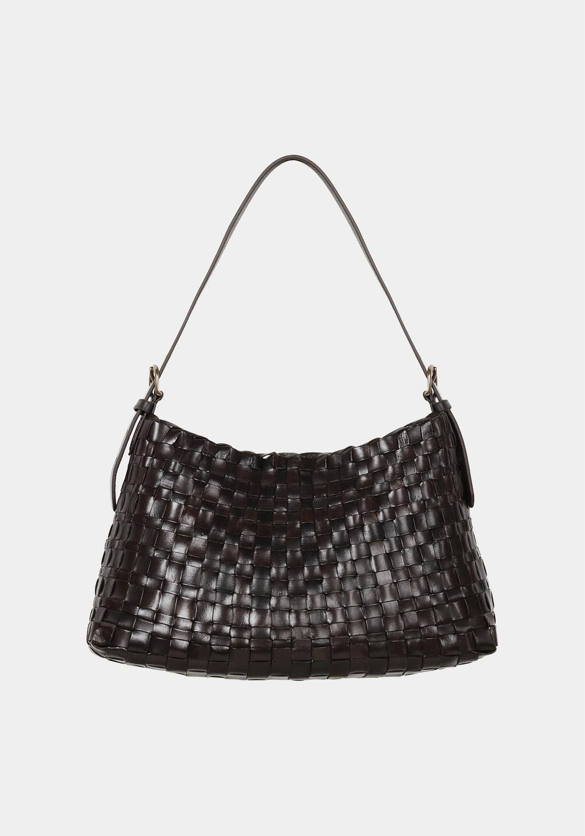 Dragon Diffusion Dark Brown Hobo Shoulder Bag Leather 8170 DARK BROWN