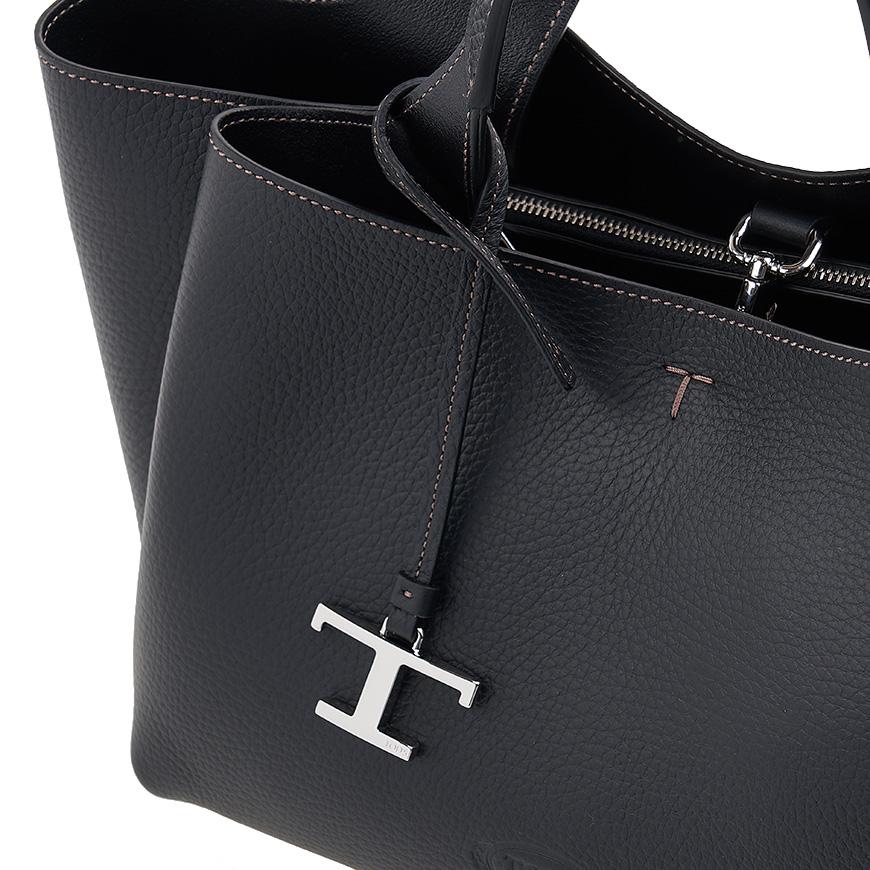 Tods Mini Shoulder Tote Bag Women’s New Collection Black Leather
