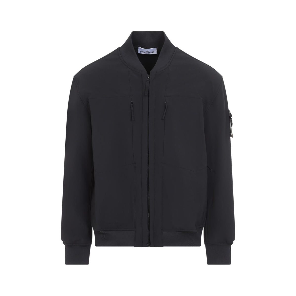 STONE ISLAND Black Nylon Bomber Jacket for Men