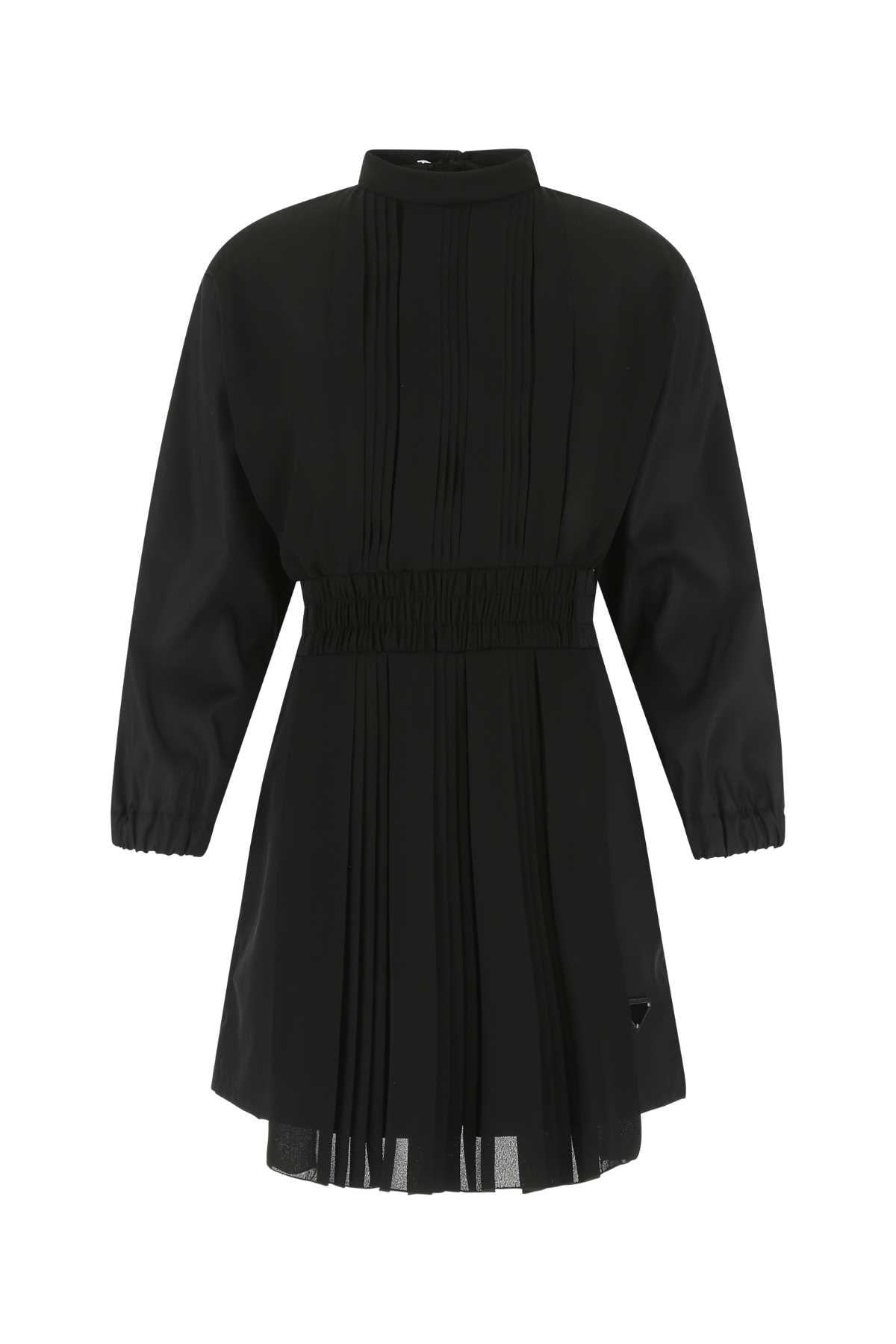 PRADA Black Long Sleeve Mini Dress