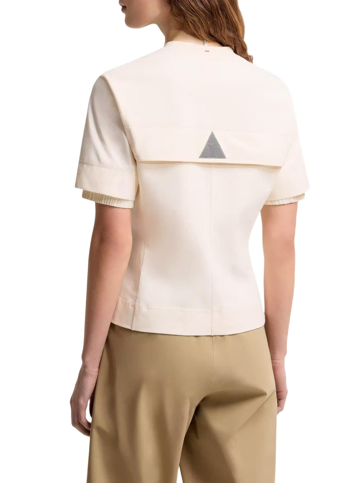 Moncler Natural Cotton Short Sleeve T-Shirt