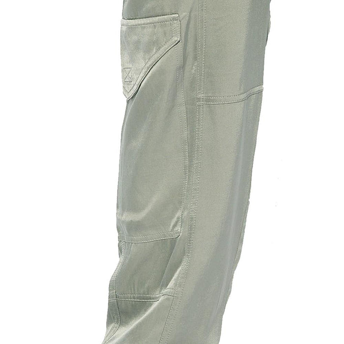 GANNI Frost Gray Washed Satin Classic Pants