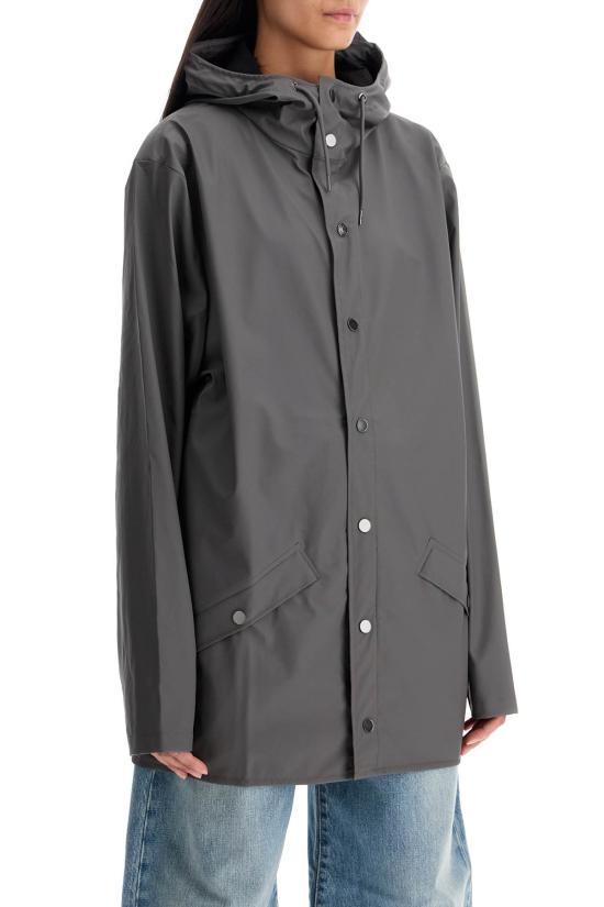 RAINS Lightweight Waterproof Jacket for Men 1201013 GRAY DOM