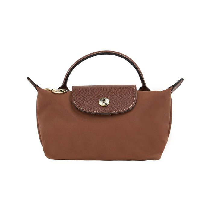 Longchamp Le Pliage Handle Pouch Women’s Nylon Clutch, Beige
