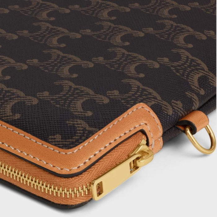 CELINE Cuir Triomphe Small Strap Pouch Clutch Bag