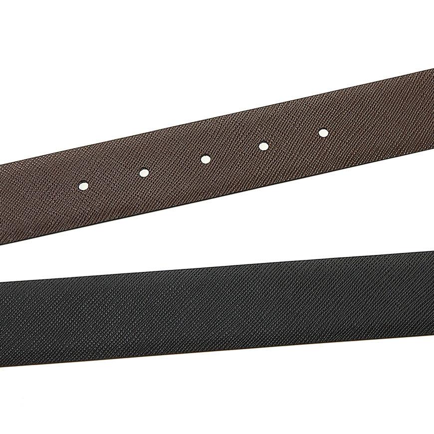 PRADA Men’s Reversible Saffiano Leather Belt Black/Brown