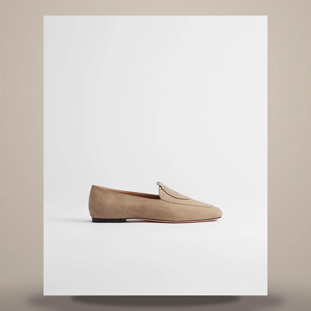 DIOR Beige Suede Goatskin Medallion Loafers KDF216VVV S11U