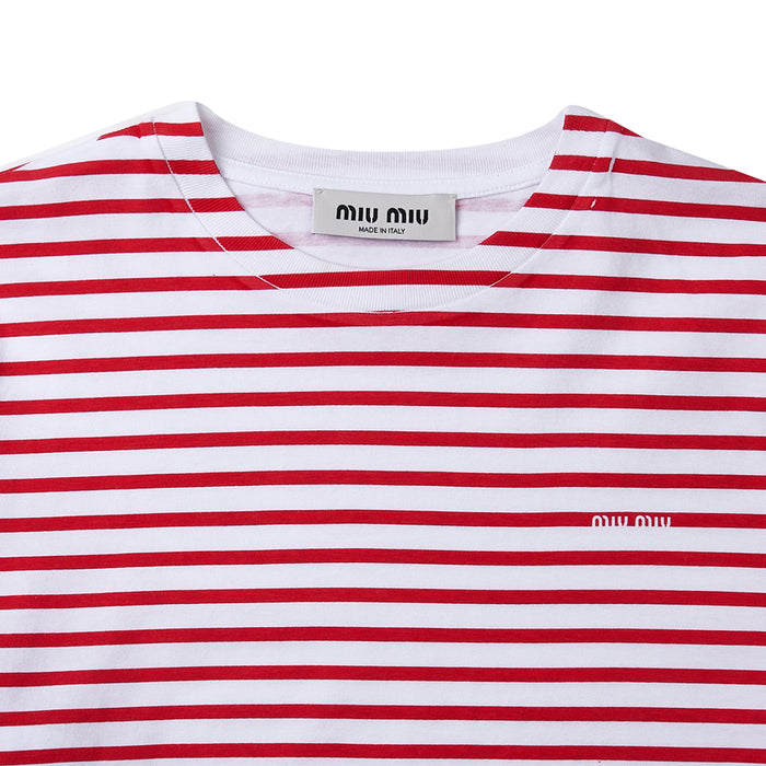 Miu Miu Women’s Printed Logo Cotton T-Shirt