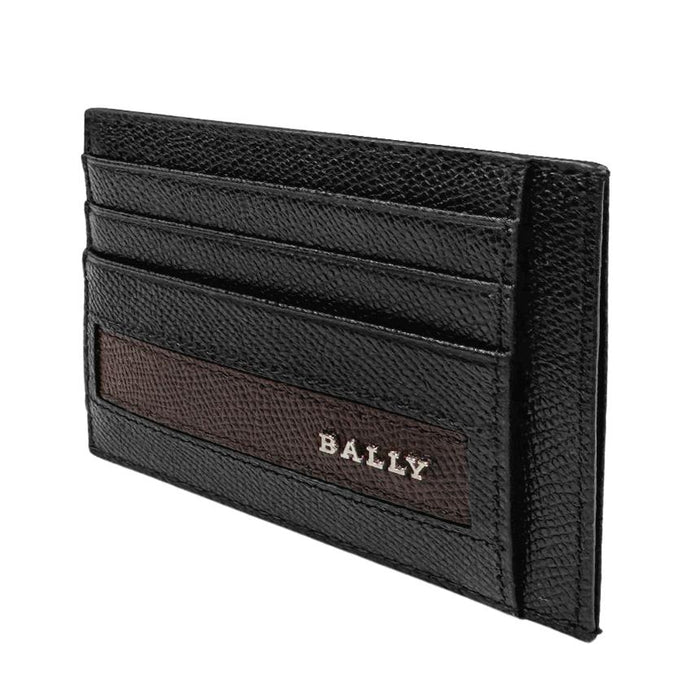 BALLY Black Leather Card Holder for Men LORTYN 6225311