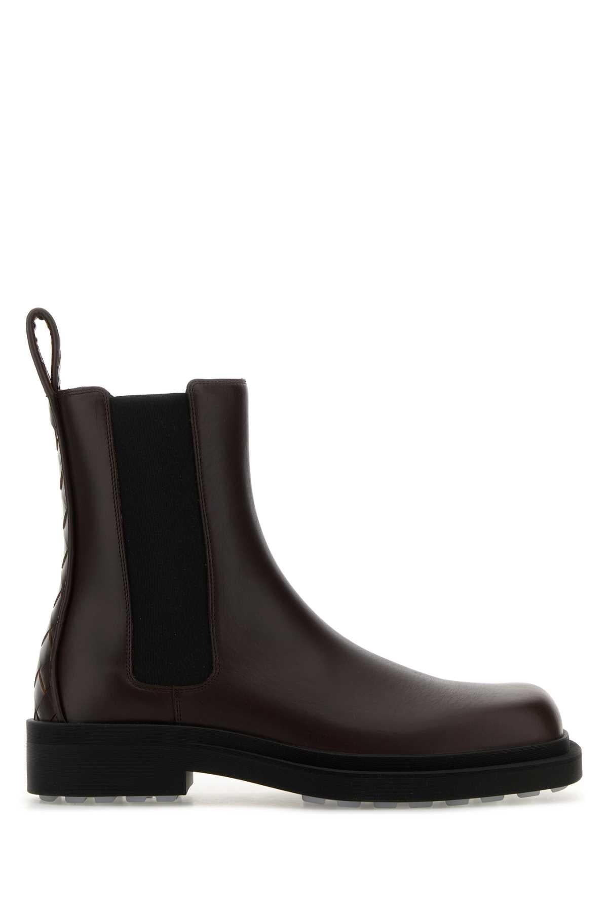 Bottega Veneta Brown Leather Chelsea Boots for Men