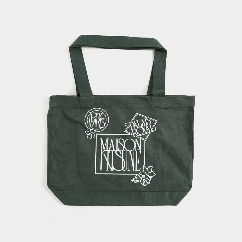 Maison Kitsune Art Nouveau Stamp Canvas Unisex Tote Bag QU05118 WW9042 P399