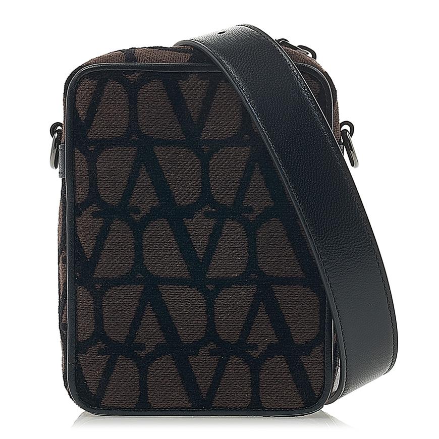 VALENTINO Garavani Iconography V Logo Crossbody Bag Black Unisex