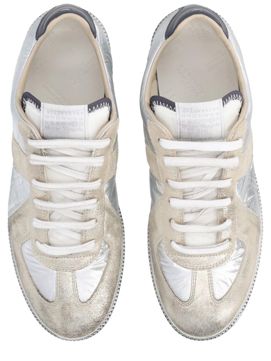 Maison Margiela White Leather Low-Top Sneakers