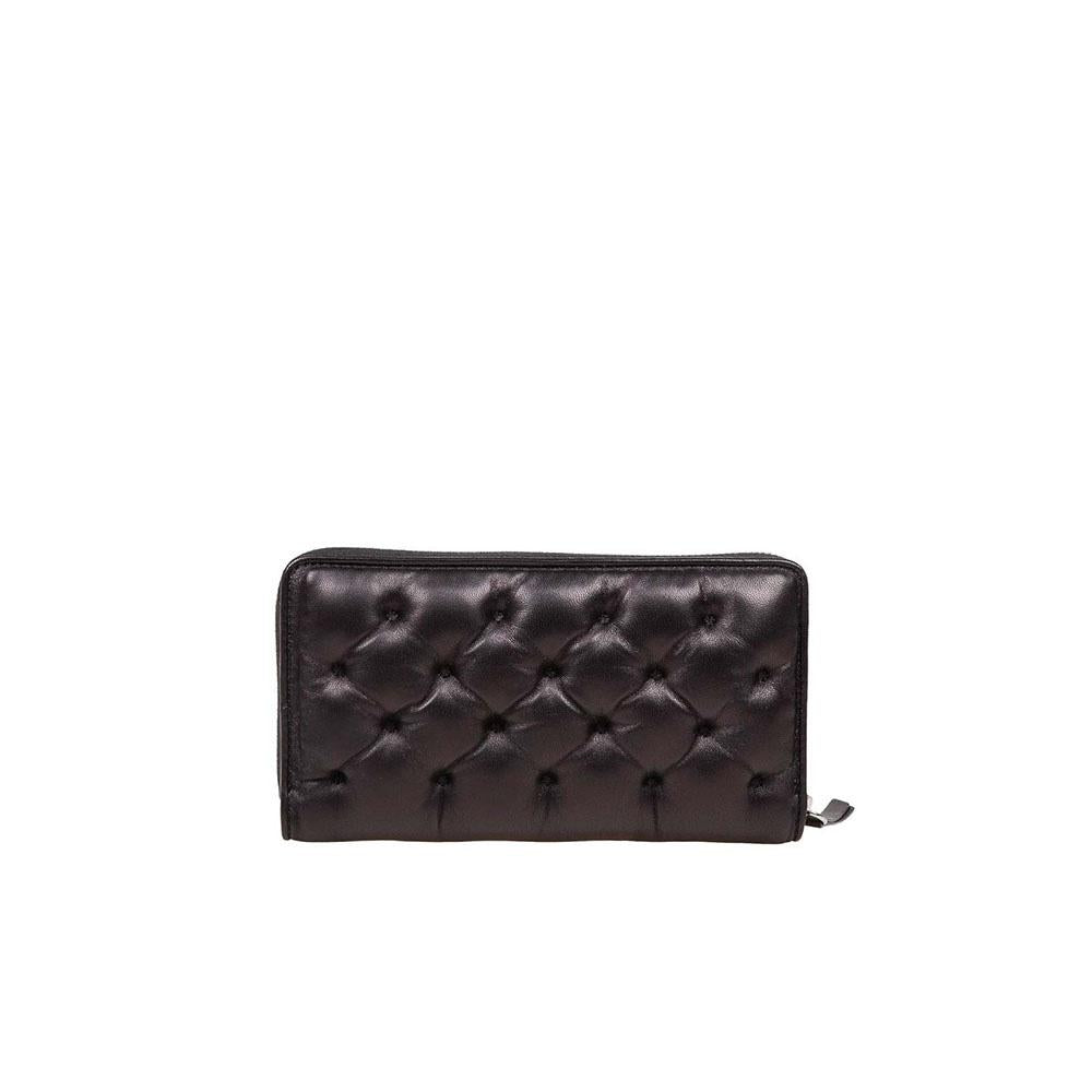 Maison Margiela Glam Slam Zip Long Wallet Black Leather