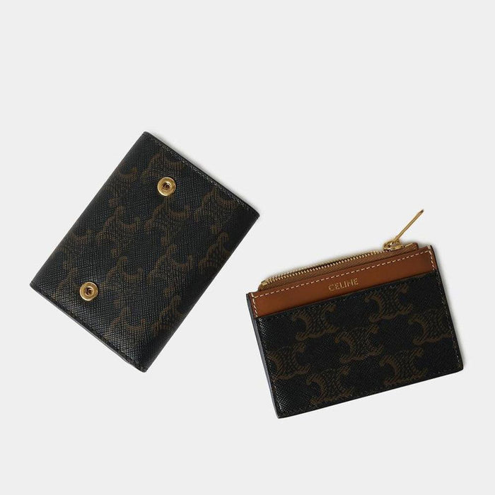 CELINE Triomphe Compact Trifold Women's Wallet