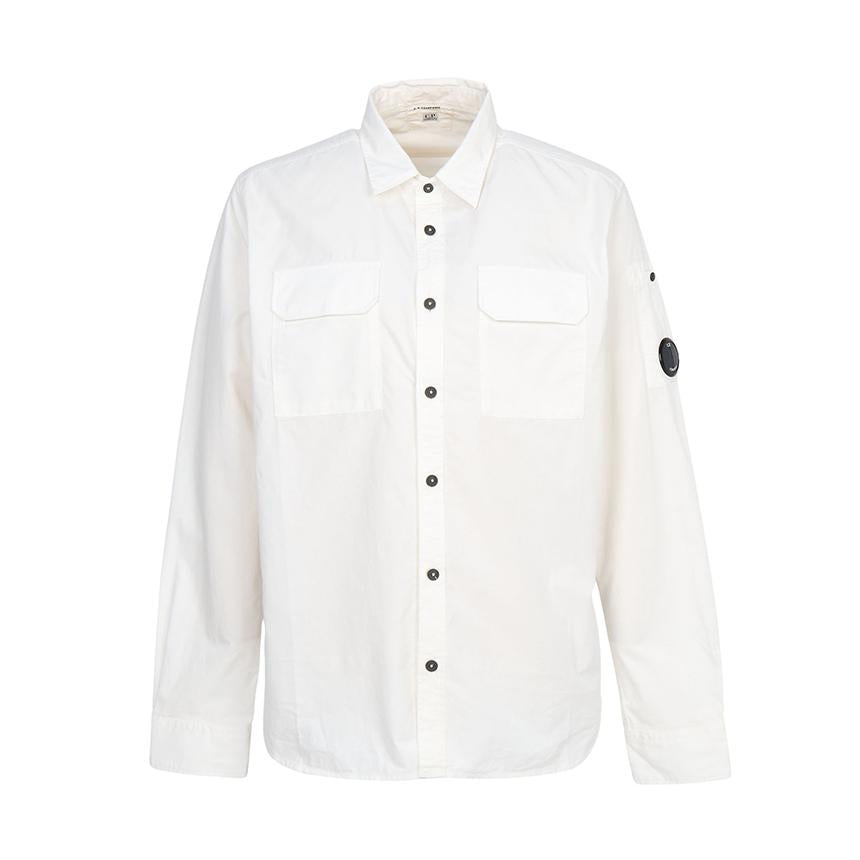 CP Company Men’s Long Sleeve Shirt White Cotton