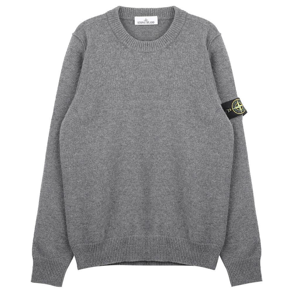 STONE ISLAND Men’s Wool Crewneck Sweater with Logo Patc K2S155100072 S00A3 V0M6B