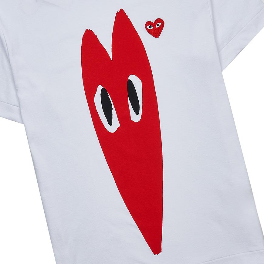 Comme des Garcons Unisex Narrow Heart T-Shirt AX T224 051 WHITE