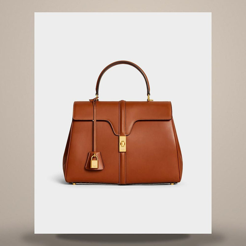 CELINE Classic 16 Bag Natural Calfskin Tan Crossbody Bag 187373BF9 03TN