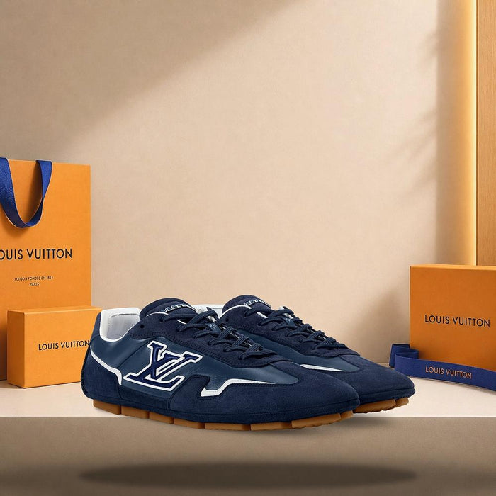 Louis Vuitton Navy Blue LV Rally Low Top Sneakers