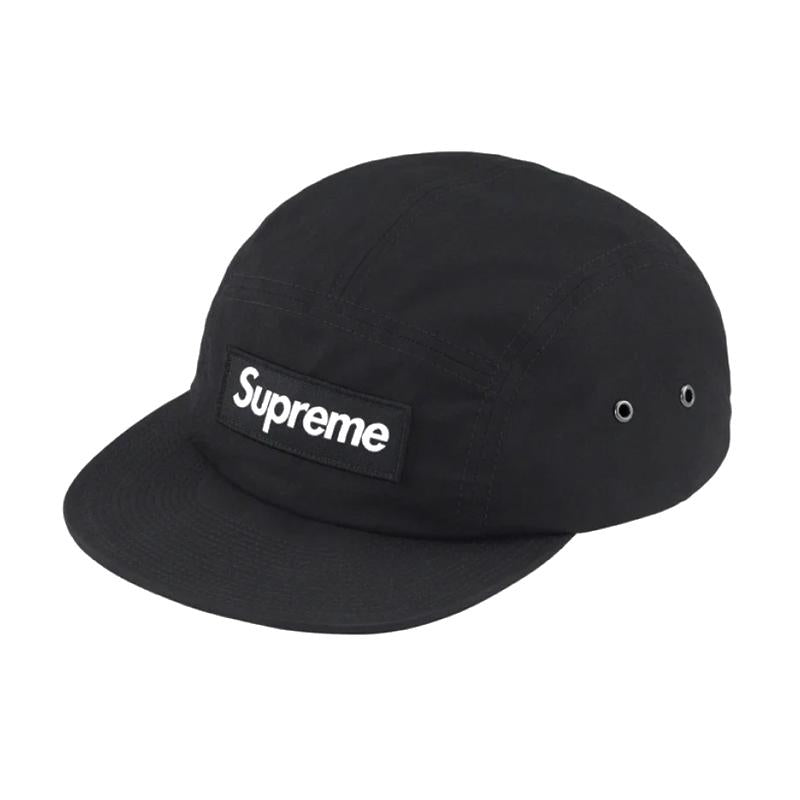 Supreme Waxed Cotton Camp Cap Black