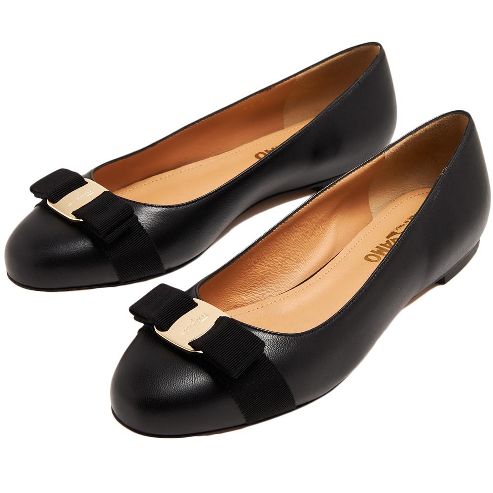 Ferragamo Black Varina Soft Ballet Flats 0775746