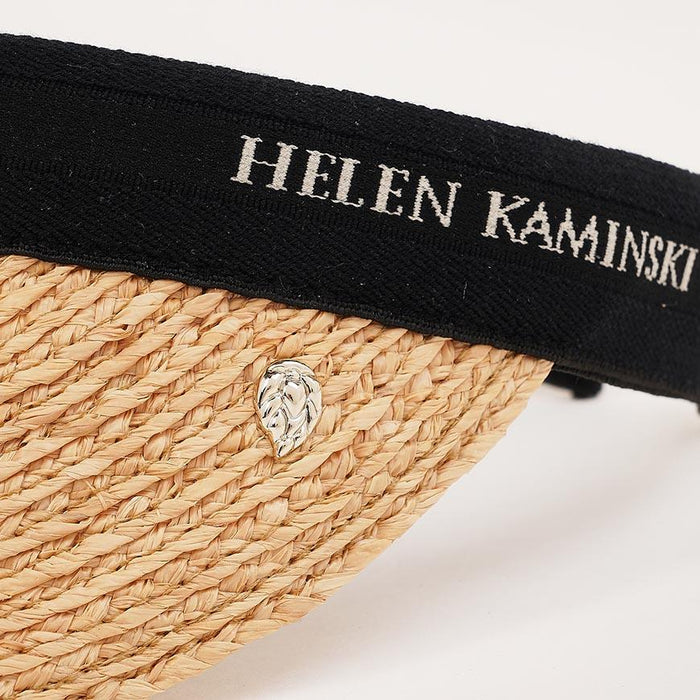 HELEN KAMINSKI Natural Visor Cap Women Bianca 8 Black Logo
