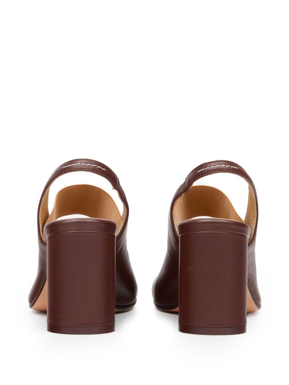 Maison Margiela Brown Leather Strappy Sandals