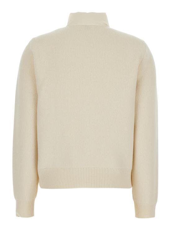 Moncler White Wool Knit Cardigan for Women